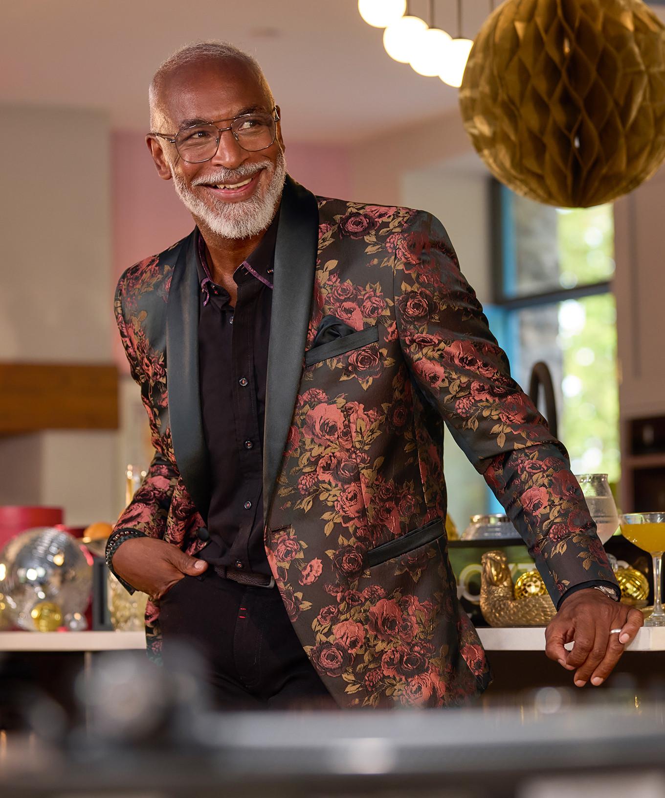 Joe Browns Blazer mit Blumenmuster und Schalkragen  