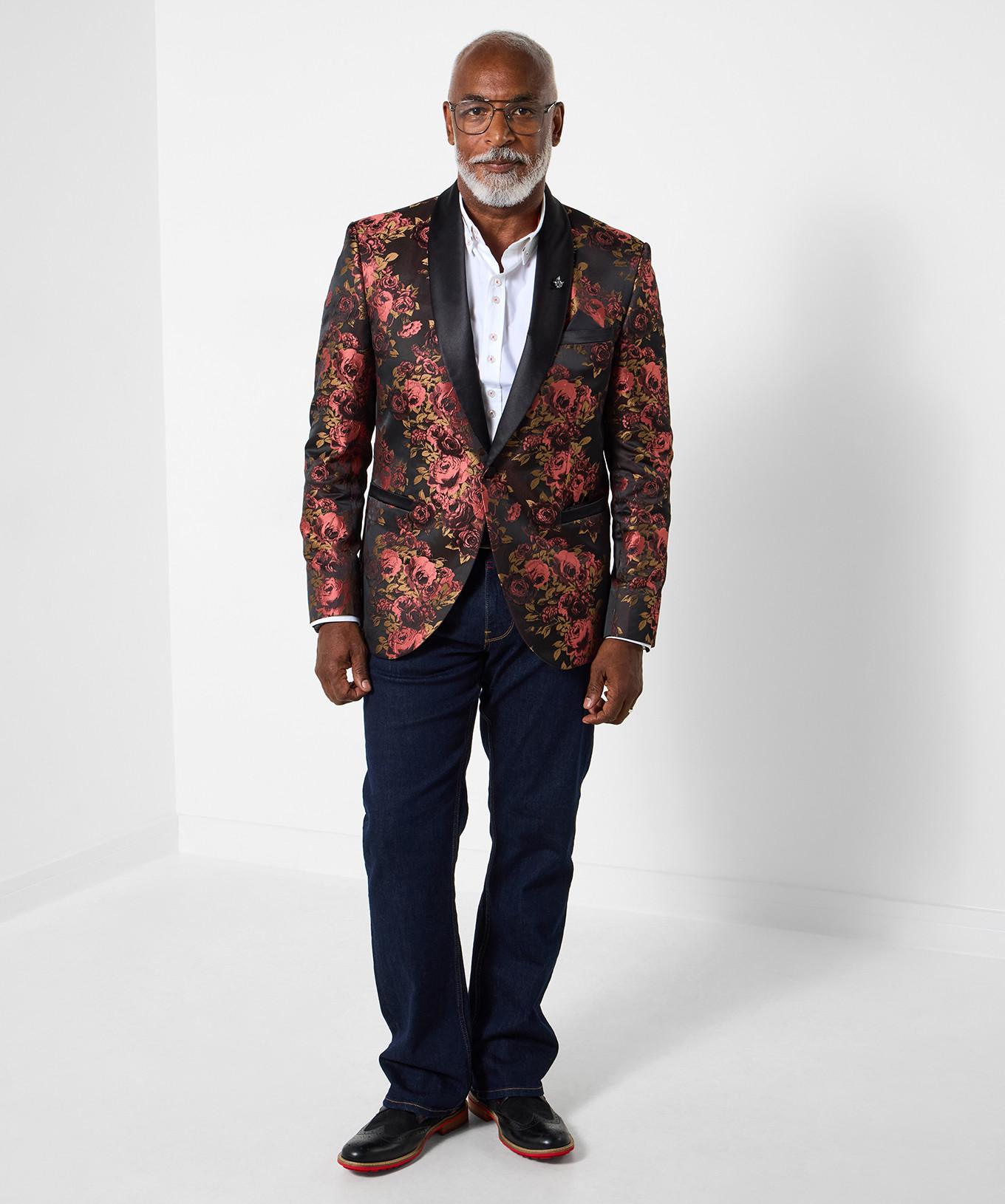 Joe Browns Blazer mit Blumenmuster und Schalkragen  