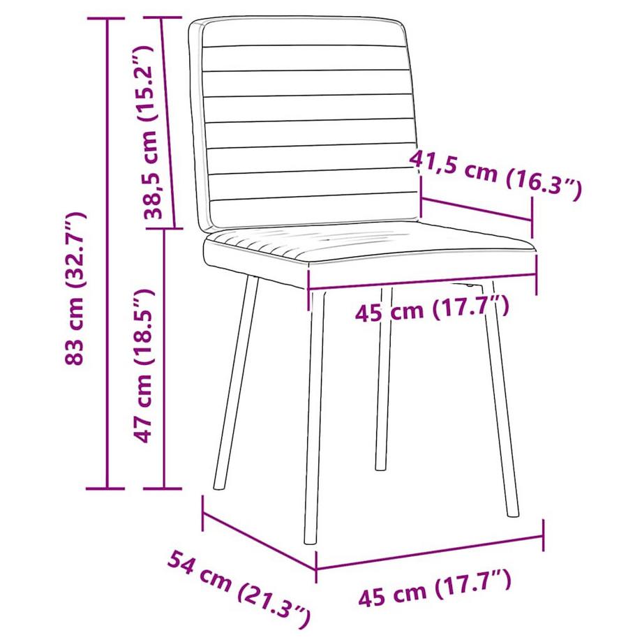 VidaXL Esszimmerstuhl kunstleder  