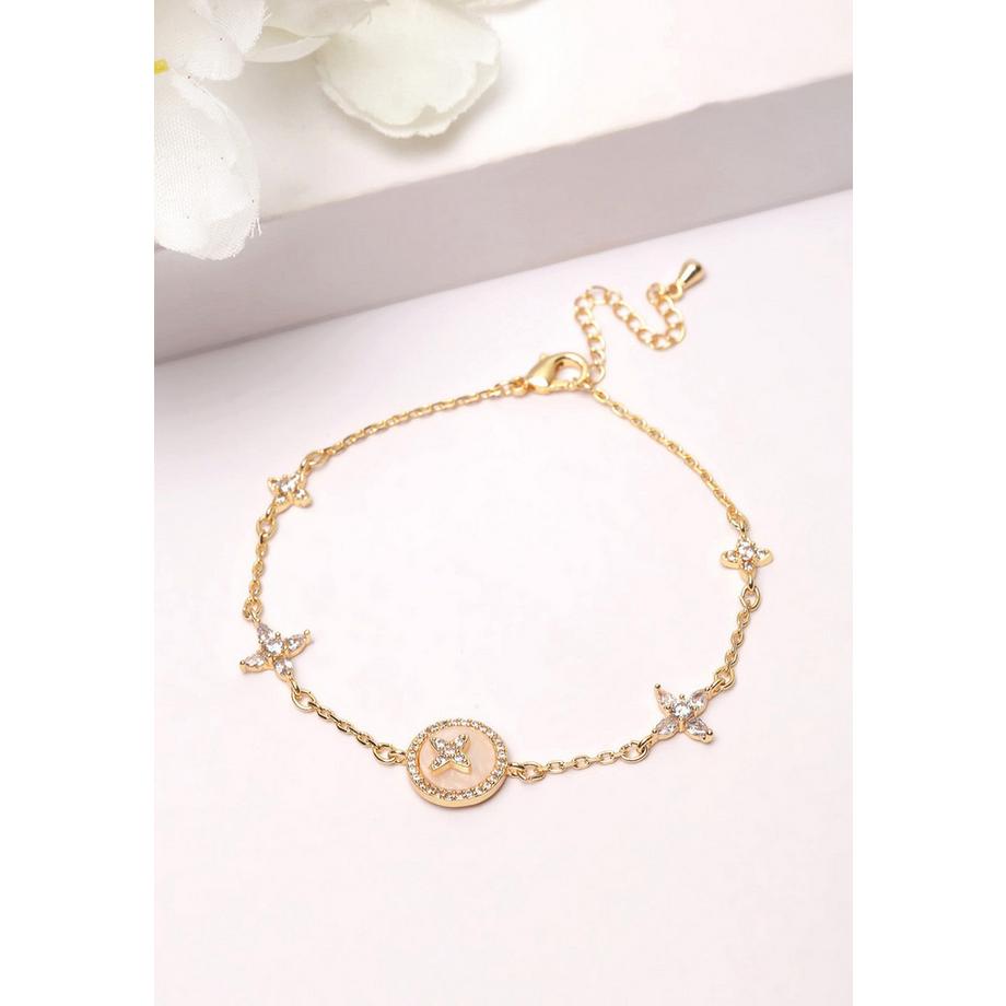 AVANT-GARDE PARIS  Bracelet en cristal doré 