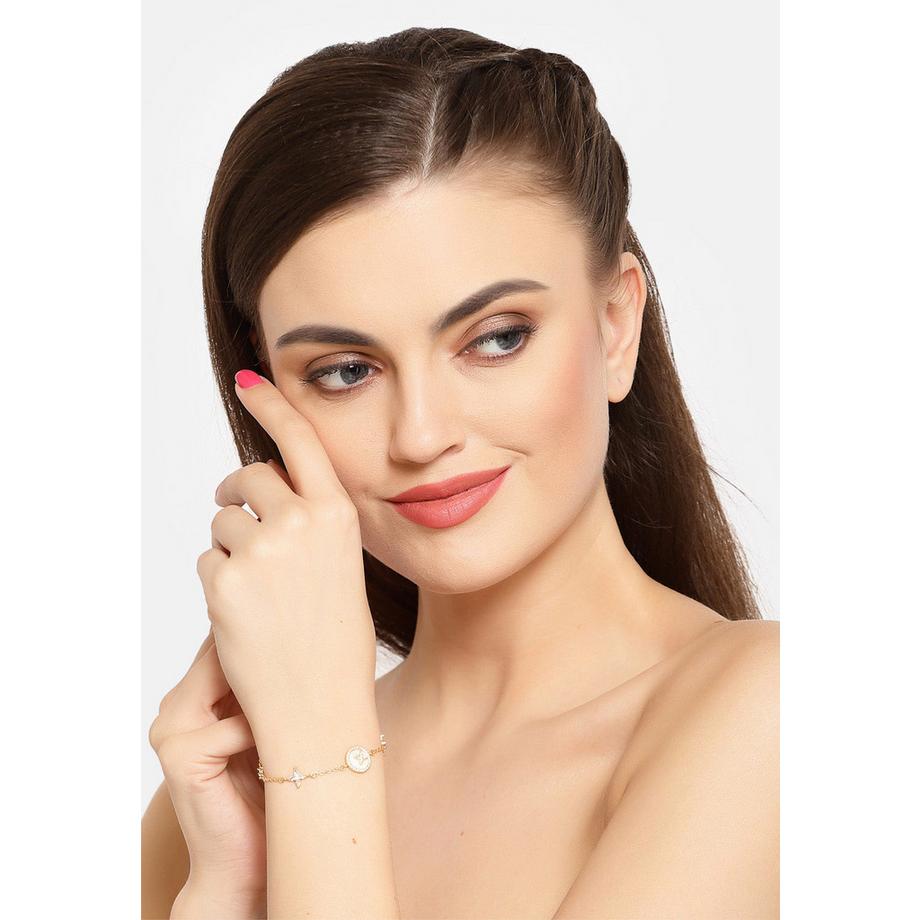 AVANT-GARDE PARIS  Bracelet en cristal doré 