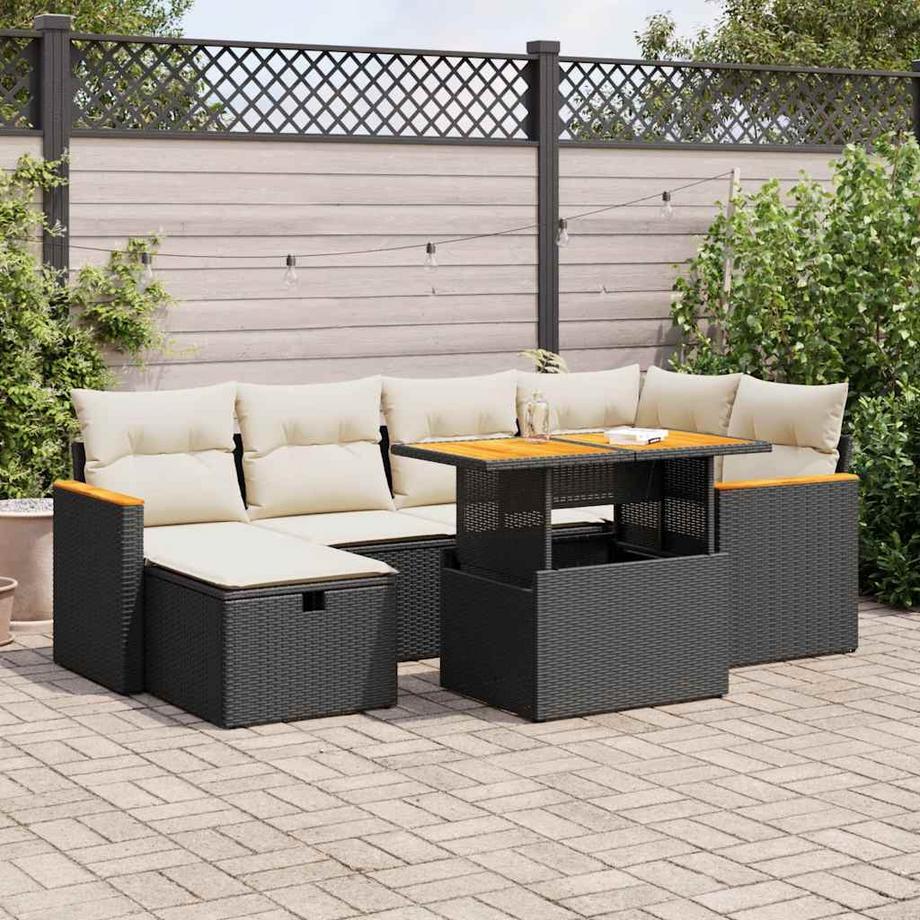 VidaXL set di divani da giardino Polirattan  