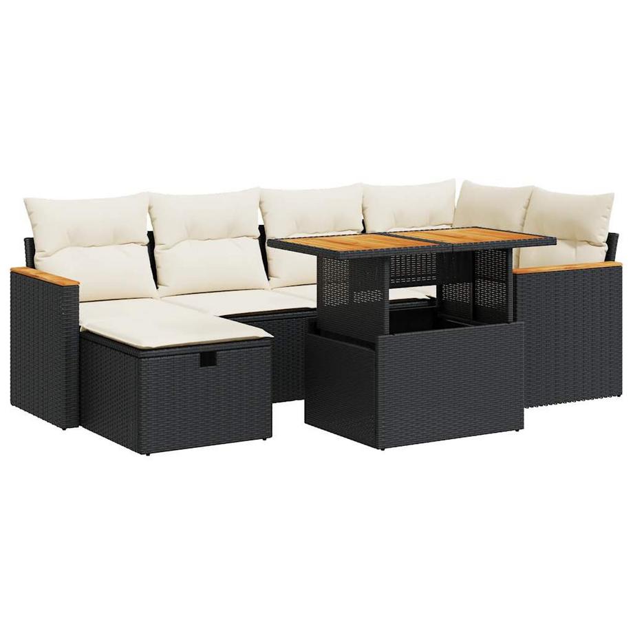 set di divani da giardino Polirattan