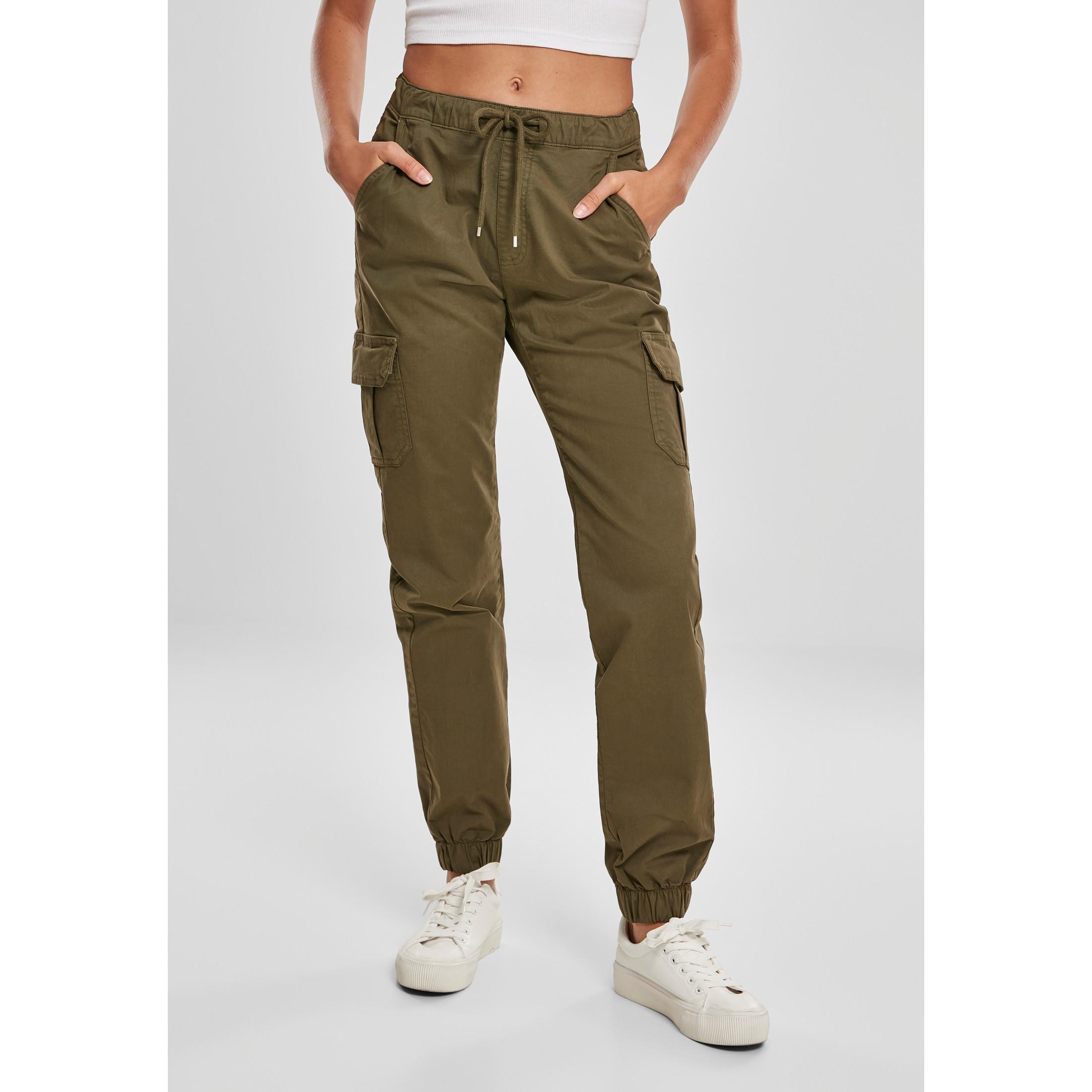 URBAN CLASSICS Pantalon Jogging Cargo Taille Haute  