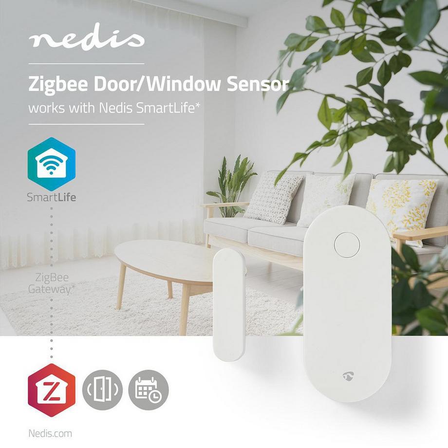 Nedis  Capteur de porte / fenêtre intelligent | Zigbee 3.0 | alimenté par batterie | Android™ / IOS | Vit 