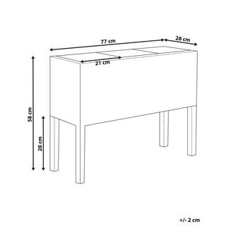 Beliani Cache-pot sur pied en Polyrotin Rustique CARAGANA  