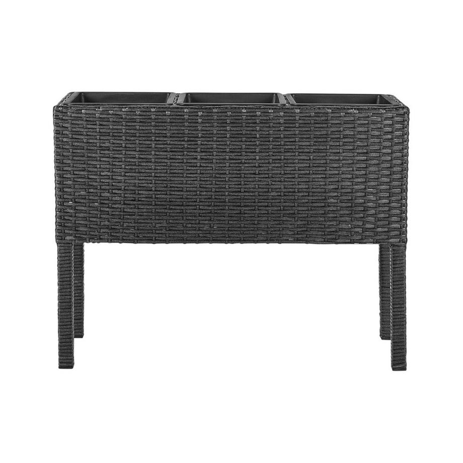 Beliani Blumentopf mit Beinen aus PE Rattan Rustikal CARAGANA  