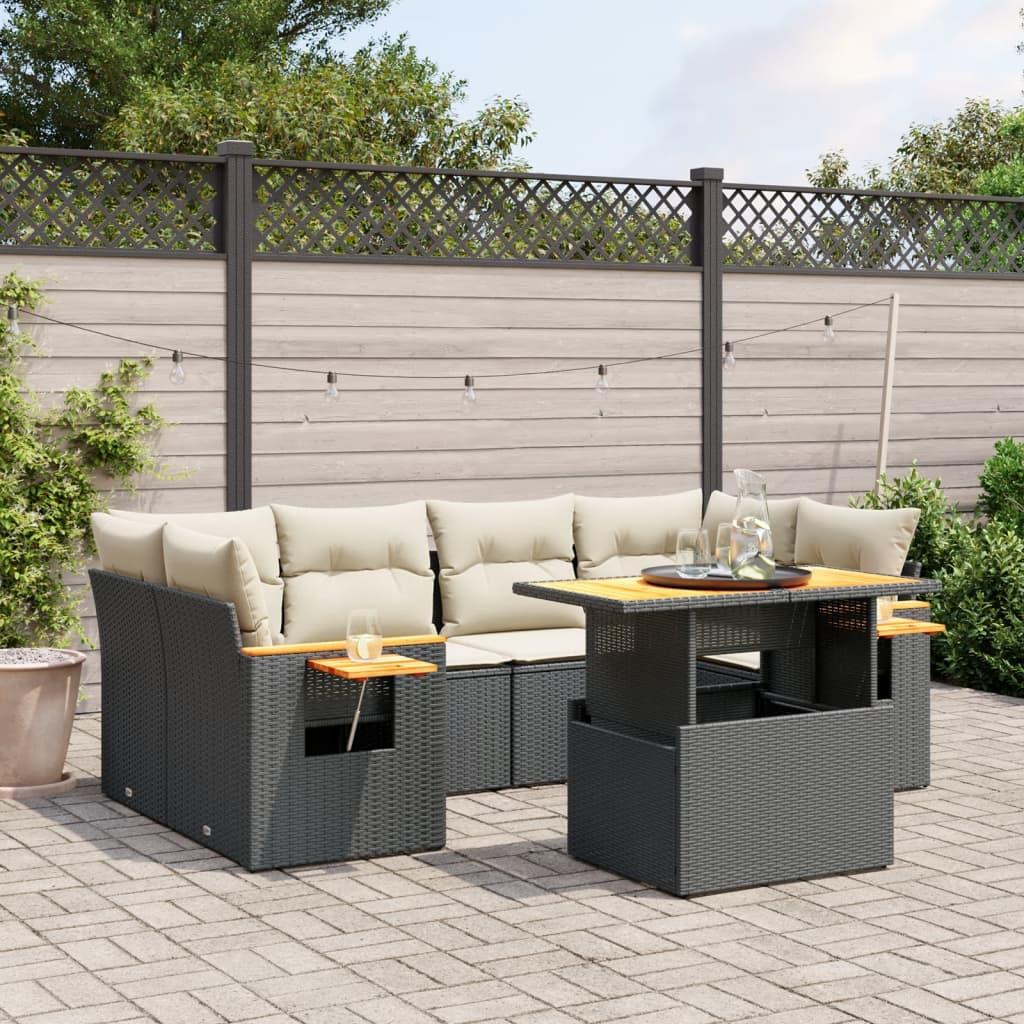 VidaXL set divano da giardino Polirattan  