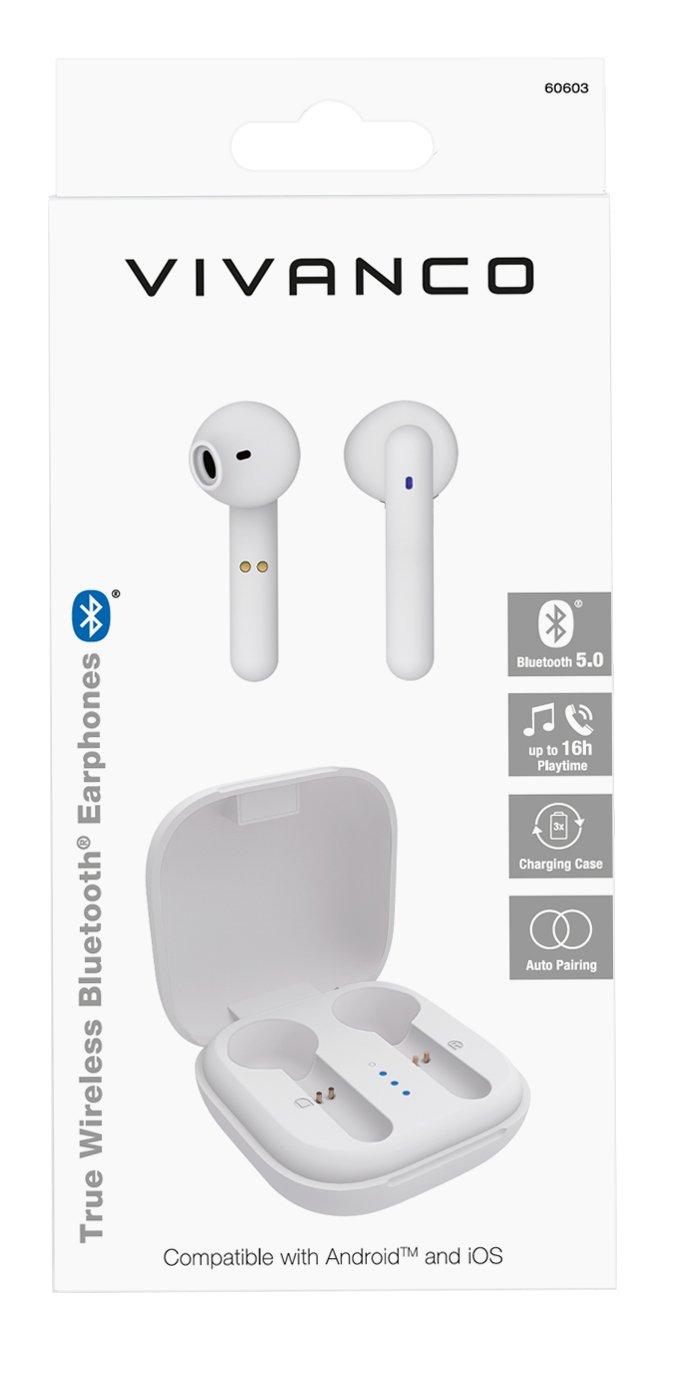 VIVANCO  Vivanco Urban Pair Cuffie Wireless In-ear Musica e Chiamate Bluetooth Bianco 