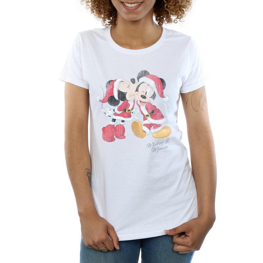 Disney Mickey et Minnie T-Shirt Baiser de Noël  