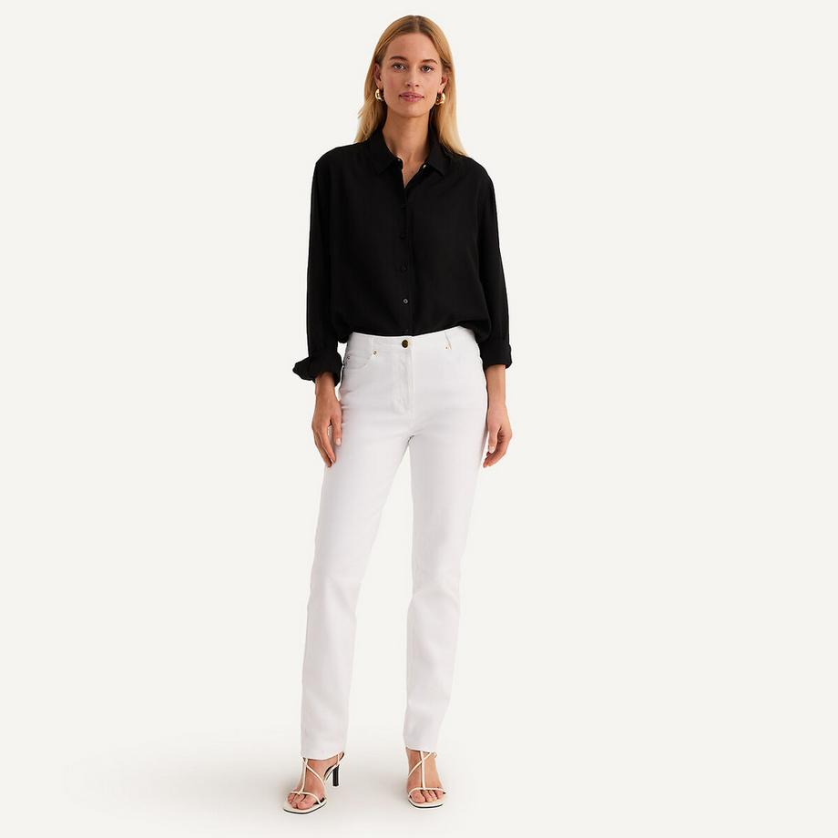 La Redoute Collections Pantalon Droit Cinq Poches Coton Stretch  