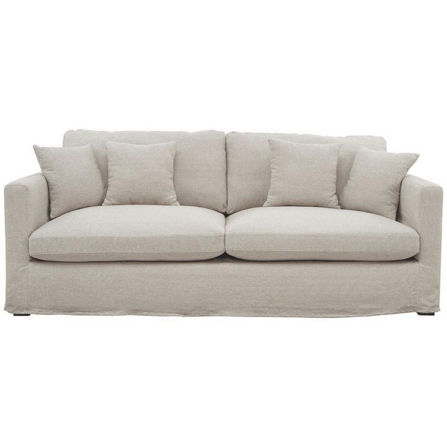 Canapé houssé Angie lin mélangé naturel 215