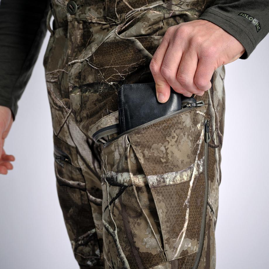 SOLOGNAC  Pantaloni caccia 900 Treemetic silenziosi impermeabili caldi 