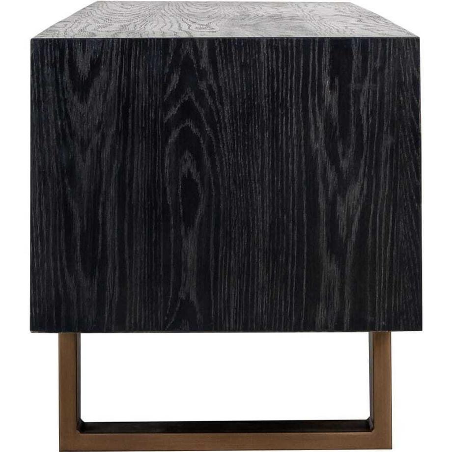 mutoni Meuble TV Hunter noir doré brossé 190  