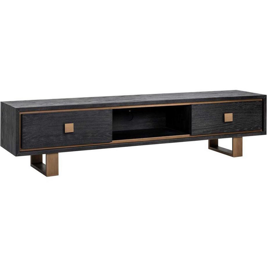 mutoni Meuble TV Hunter noir doré brossé 190  