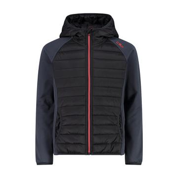 Wasserdichte Hybridjacke mit Kapuze, Mädchen