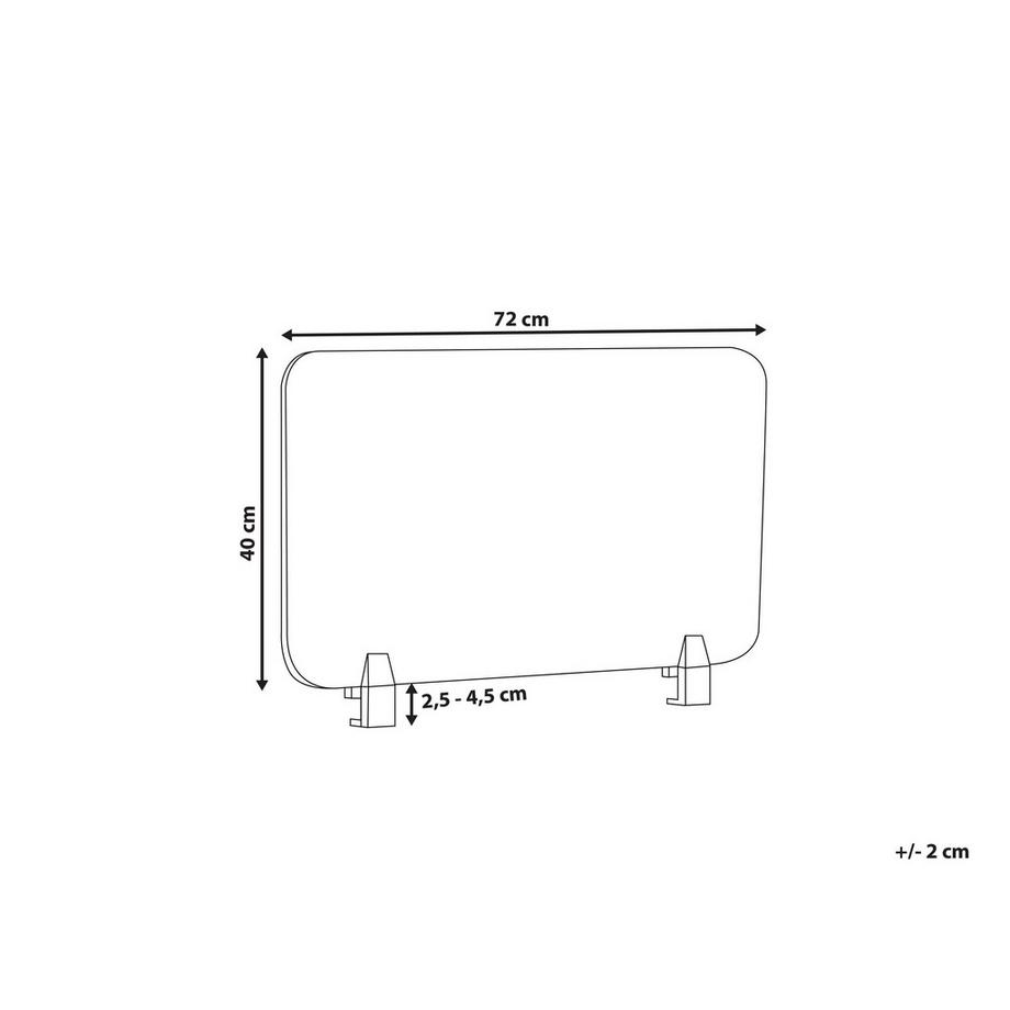Beliani  Schreibtischtrennwand aus Stoff WALLY 