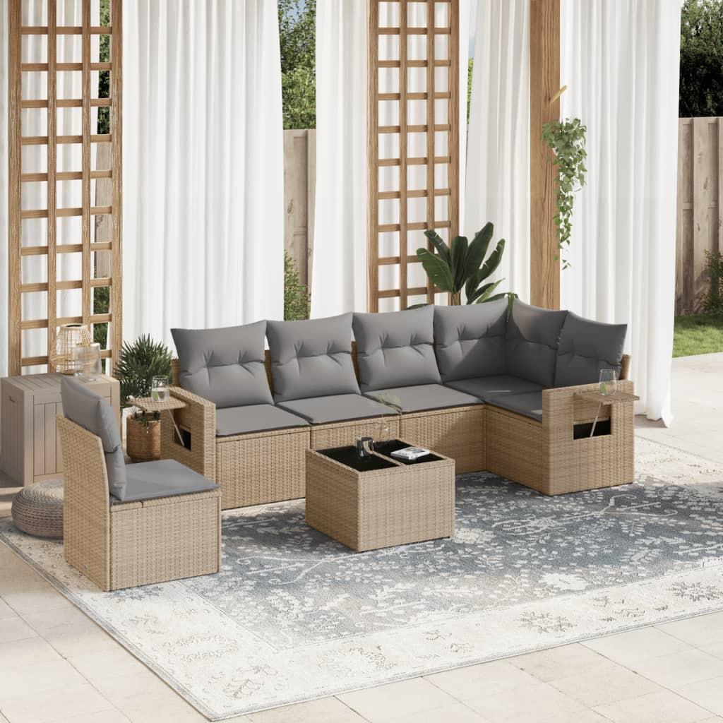 VidaXL Ensemble de canapés de jardin rotin synthétique  