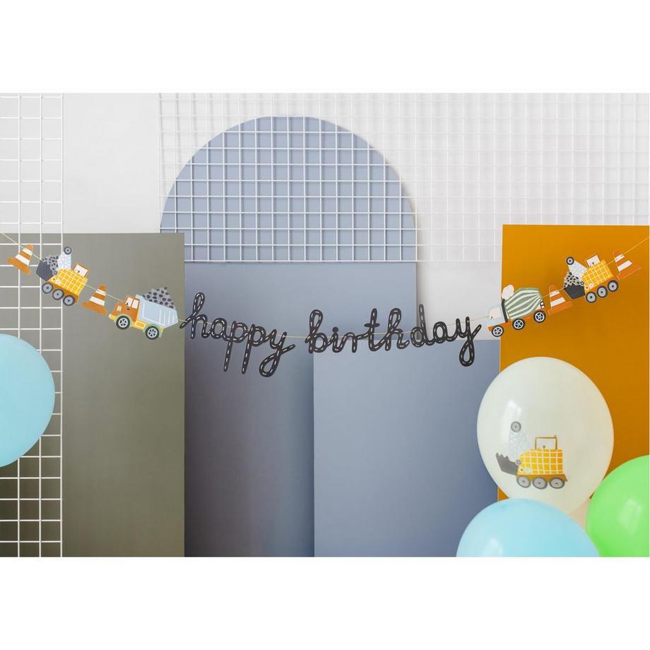 PartyDeco  Ballons Véhicules de Construction 50 pièces 