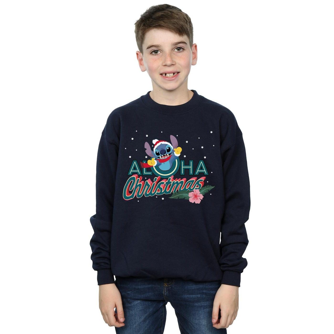 Disney  Lilo And Stitch Aloha Christmas Sweatshirt 