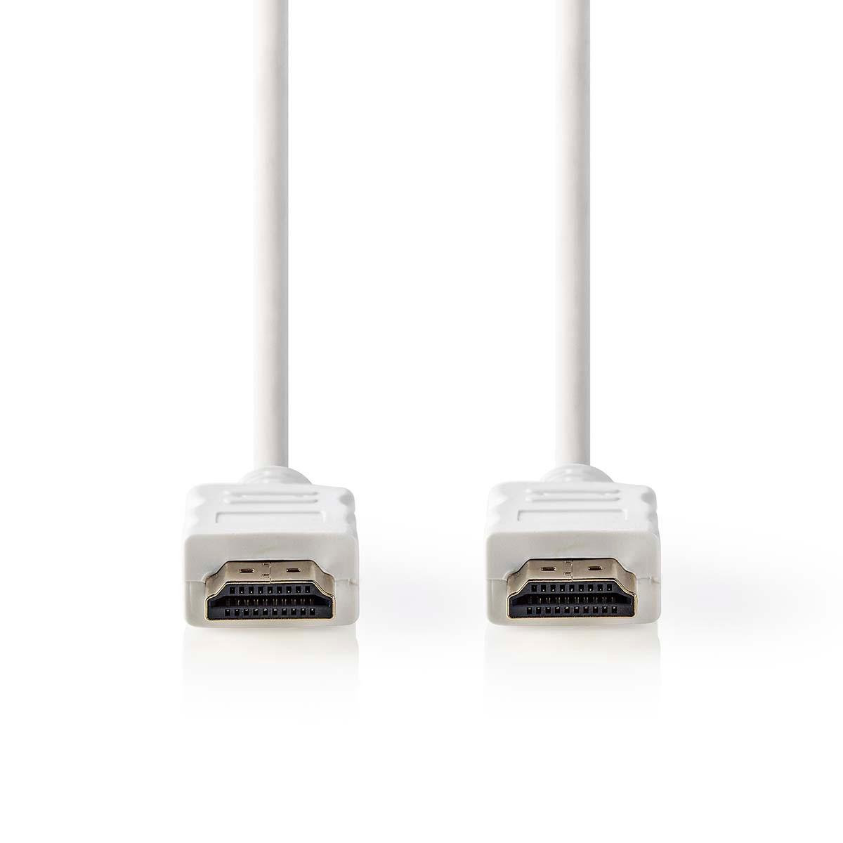 Nedis  Câble HDMI™ haute vitesse avec Ethernet | Connecteur HDMI™ | Connecteur HDMI™ | 4K@30Hz | ARC | 10,2 Gbps | 2,00 m | Rond | PVC | Blanc | Boîte 