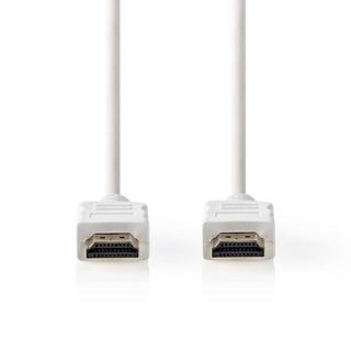 Nedis  Câble HDMI™ haute vitesse avec Ethernet | Connecteur HDMI™ | Connecteur HDMI™ | 4K@30Hz | ARC | 10,2 Gbps | 2,00 m | Rond | PVC | Blanc | Boîte 