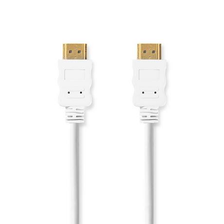 Nedis  Câble HDMI™ haute vitesse avec Ethernet | Connecteur HDMI™ | Connecteur HDMI™ | 4K@30Hz | ARC | 10,2 Gbps | 2,00 m | Rond | PVC | Blanc | Boîte 