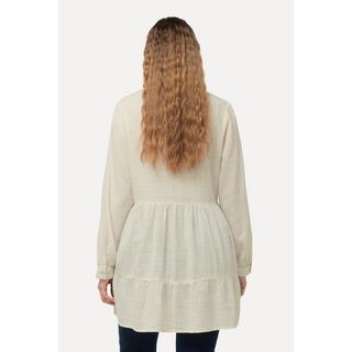 Ulla Popken Tunica pizzo linea A scollo a V maniche lunghe  