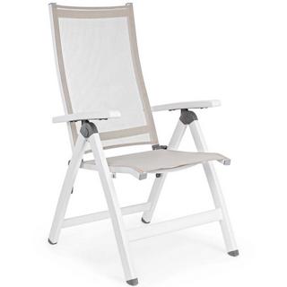 mutoni Chaise pliante de jardin Cruise blanche  