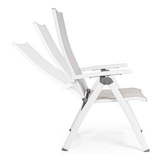 mutoni Chaise pliante de jardin Cruise blanche  