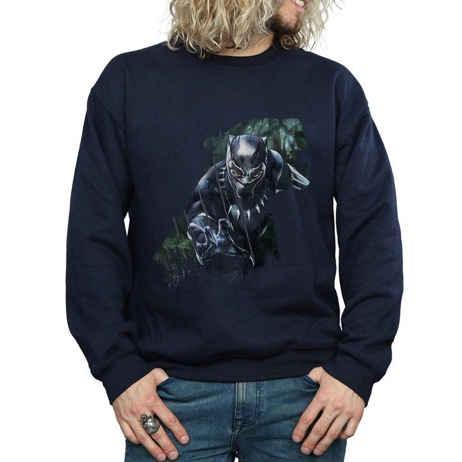 MARVEL Black Panther Stampa Grafica Felpa  
