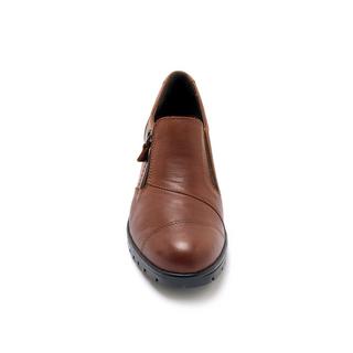 Pédiconfort  mocassins zippés à petit talon 