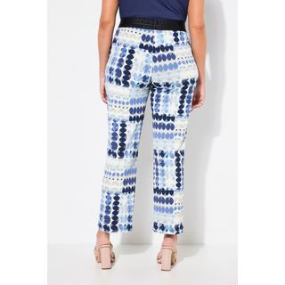 Ulla Popken Sienna Pantalon Jersey Imprimé Cercles Jambe Étroite  