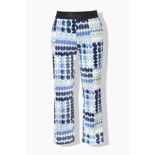 Ulla Popken Sienna Pantalon Jersey Imprimé Cercles Jambe Étroite  