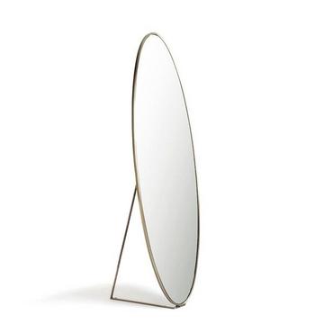Miroir sur pied ovale métal fer