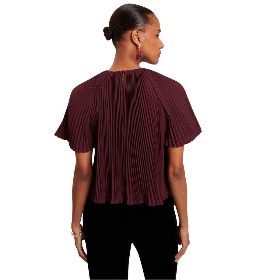 TED BAKER  Agara Camicetta Plissettato Girocollo 