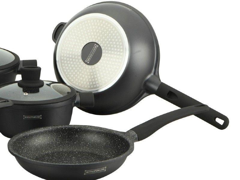 Royalty Line Set di pentole, marmo - 14 parti - nero  