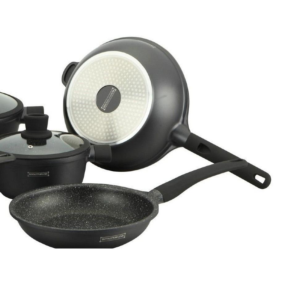 Royalty Line Topfset, Marmor - 14 Teile - Schwarz  