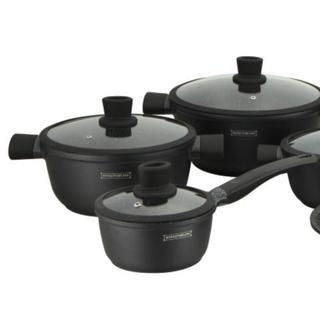 Royalty Line Set di pentole, marmo - 14 parti - nero  