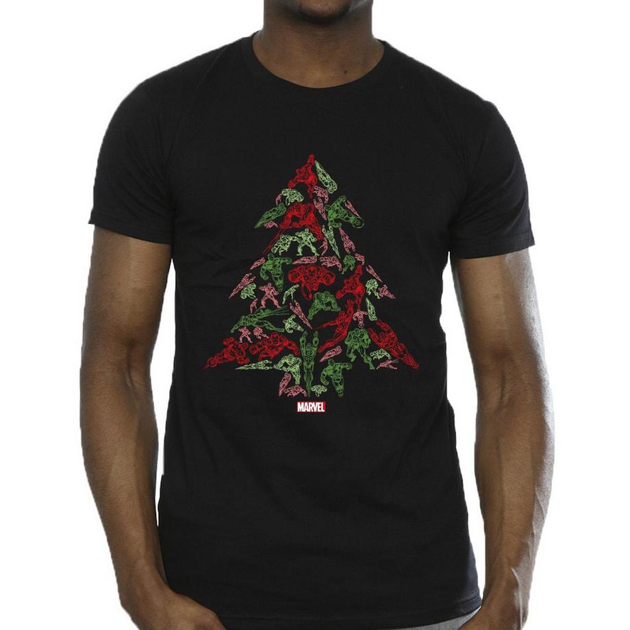 MARVEL Avengers T-Shirt Grafica Albero di Natale  