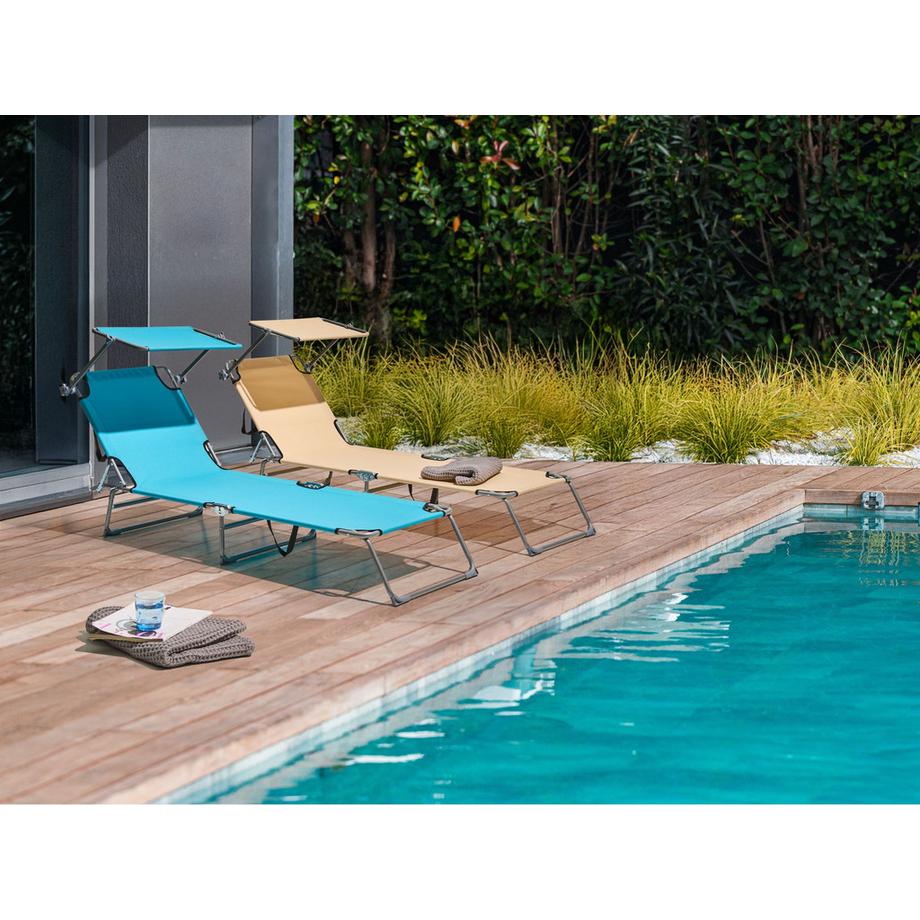 Beliani Sonnenliege aus Stahl  FOLIGNO  