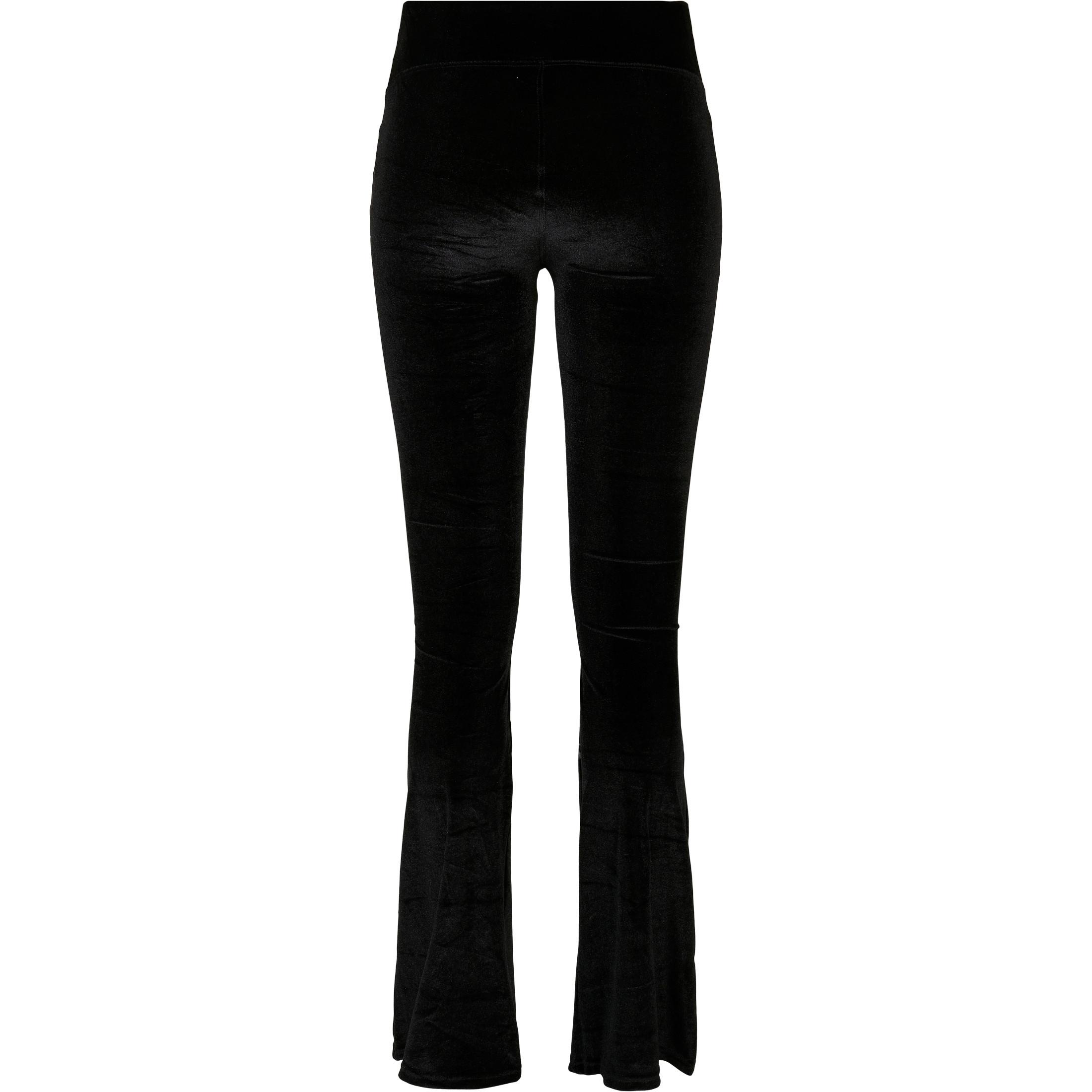 URBAN CLASSICS High Waist Velvet Bootcut Leggings  