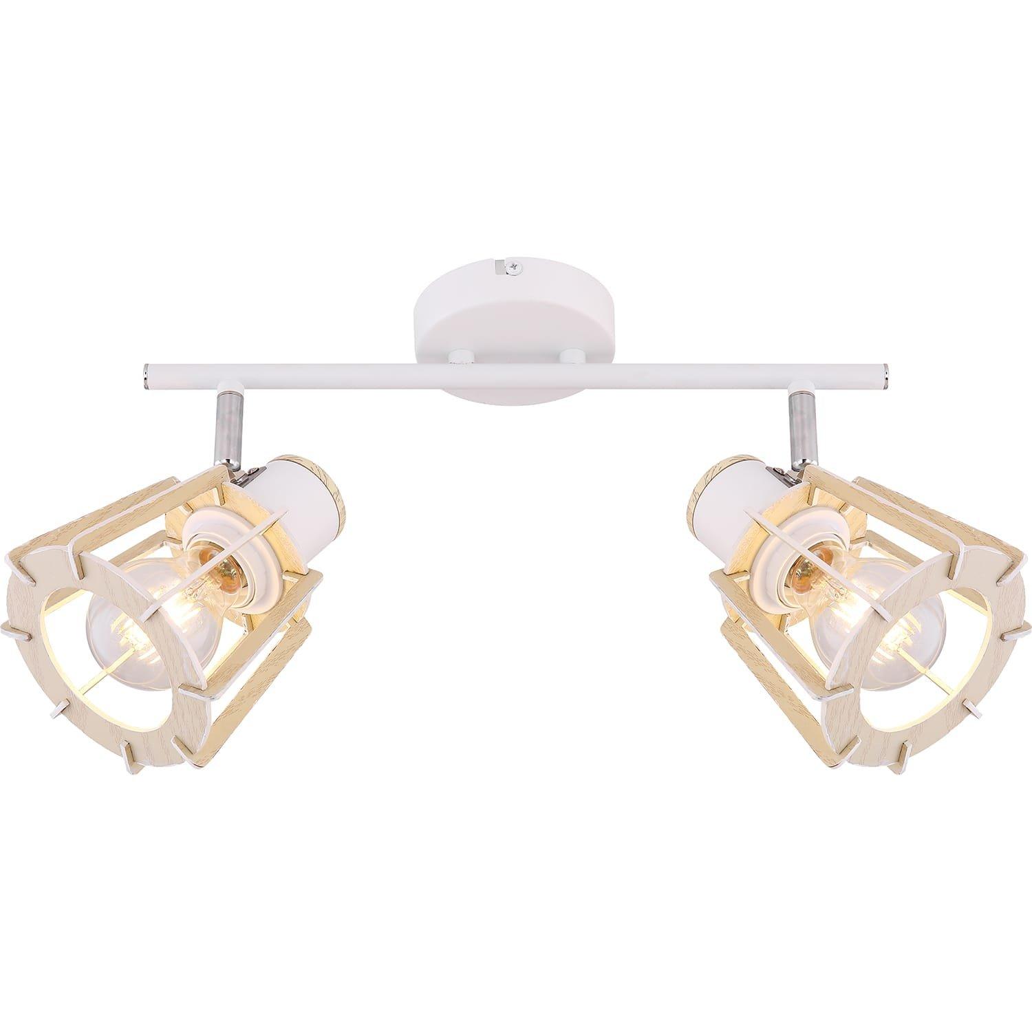 mutoni Projecteur blanc en métal Blaha 2xE27  