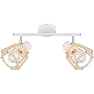 mutoni Projecteur blanc en métal Blaha 2xE27  