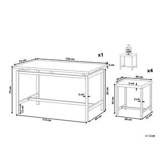 Beliani Esszimmer Set aus MDF-Platte Industriell ARLINGTON  