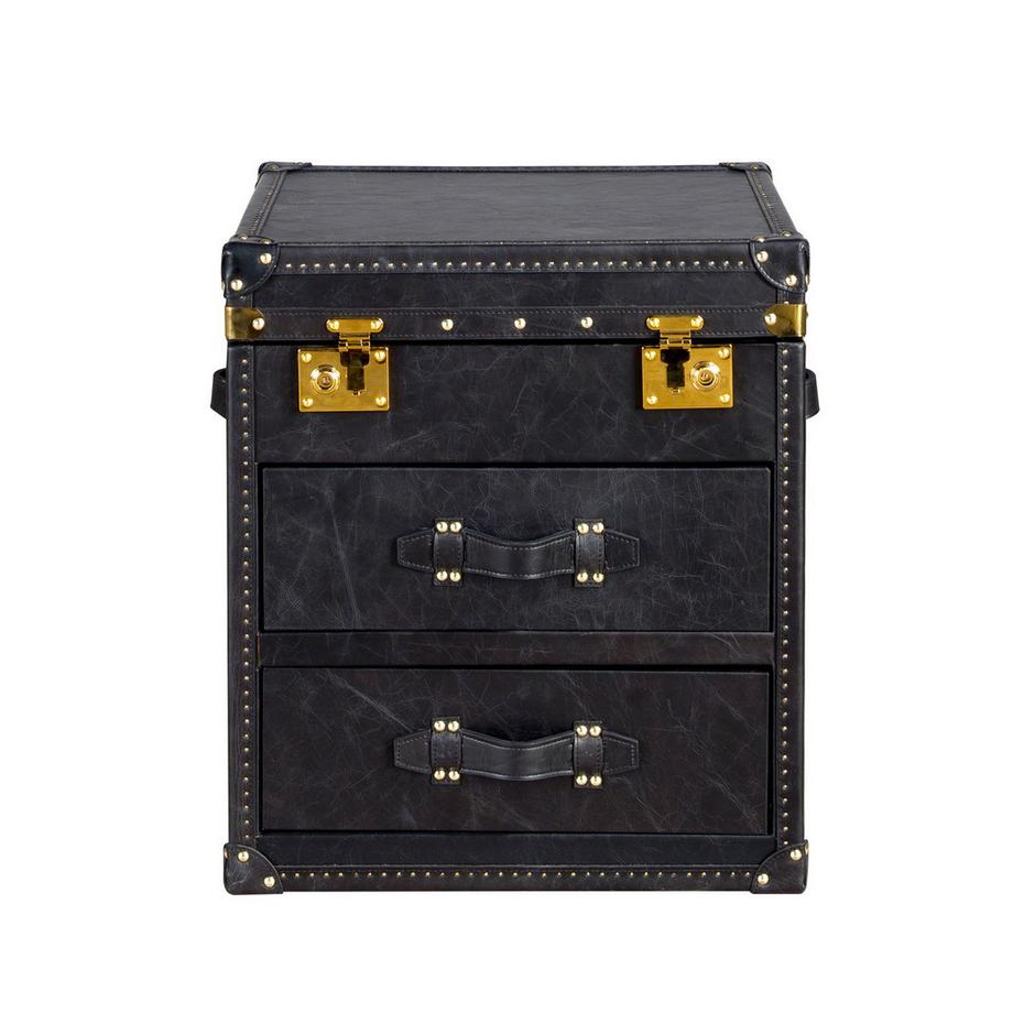 ANGEL CERDA Schwarzer Lederkoffer  