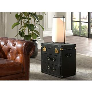 ANGEL CERDA Coffre en cuir noir  