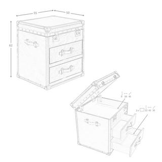 ANGEL CERDA Coffre en cuir noir  