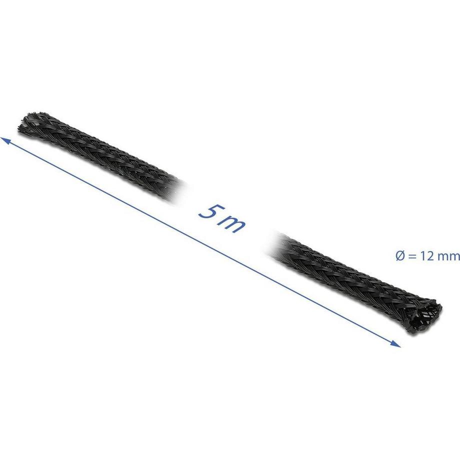 DeLock  18849 cavo proiettore Gestione cavo Nero 