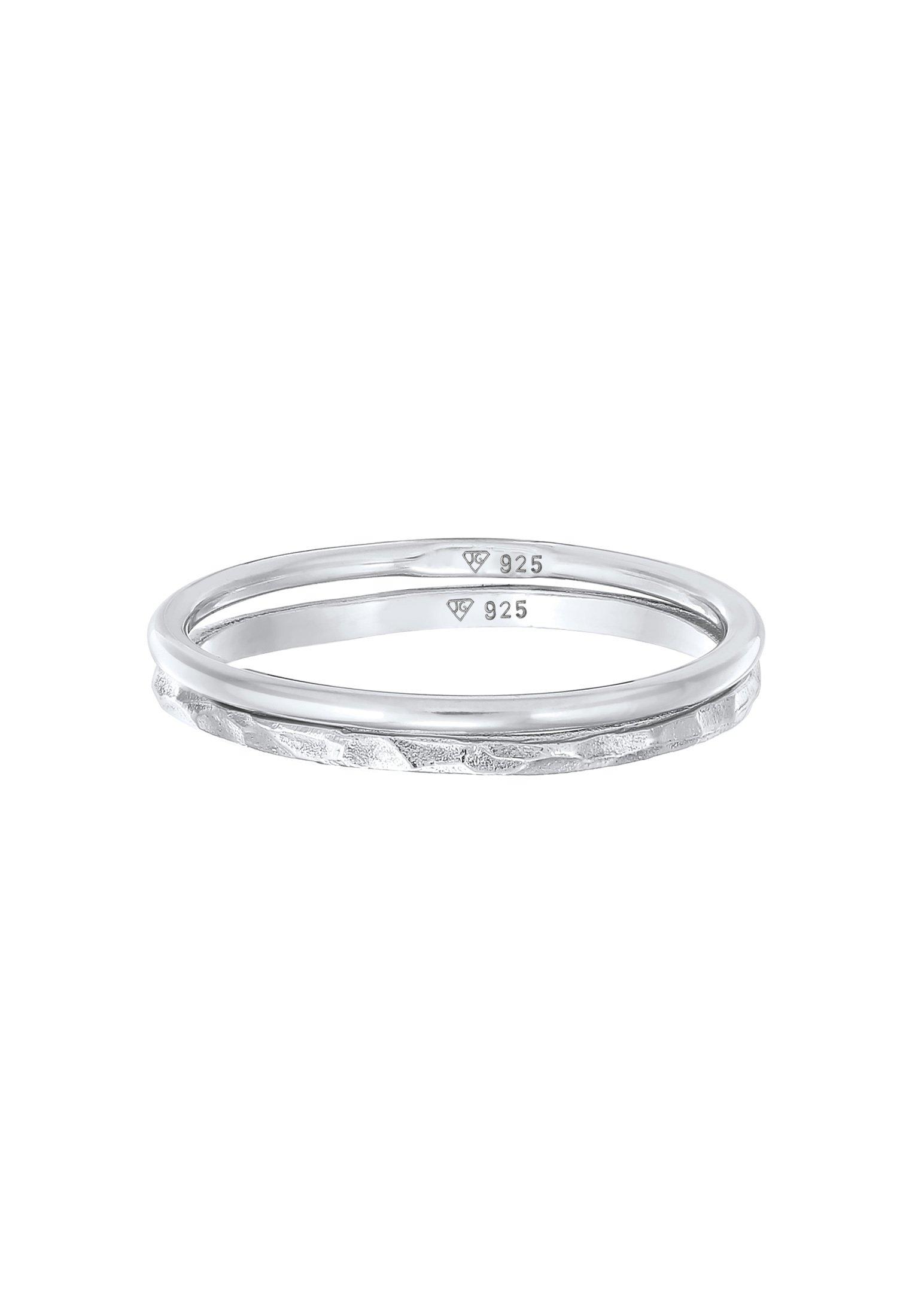 Elli  Ring Elli Ring Stapelringe Stacking Bandring 2Er Set 925 Silber 